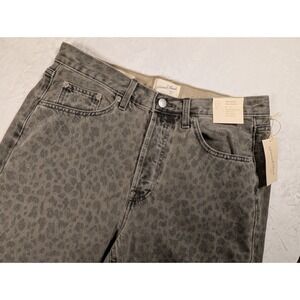 Universal Thread Mid Rise 90s Baggy Jeans Leopard Print Women Size 8
